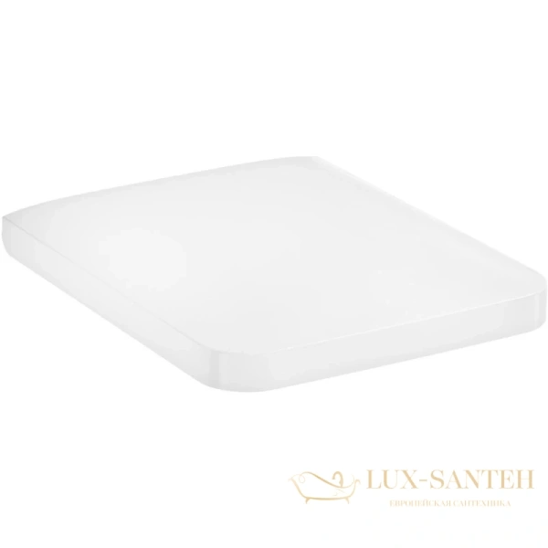 сиденье с крышкой hansgrohe elupura original q 60149450, для унитаза без микролифта, белый глянцевый