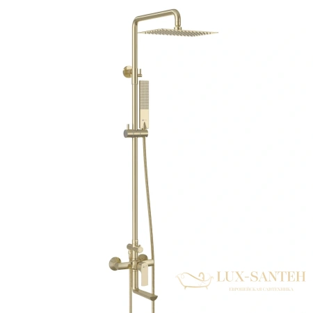 душевая система для ванны lemark ursus lm7262bg, золото шлифованное