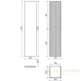 пенал sancos snob t psnt35w l/r подвесной, белый матовый