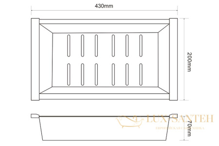 коландер zorg rx c 12-44, нержавеющая сталь