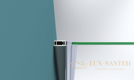 душевая дверь belbagno kraft kraft-b-12-60/30-c-cr-r 90 см профиль хром, стекло прозрачное 