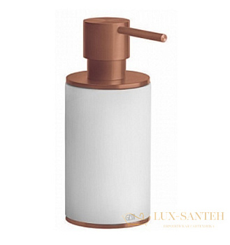 дозатор gessi 316 accessories 54737.708 настольный, copper brushed pvd/белый