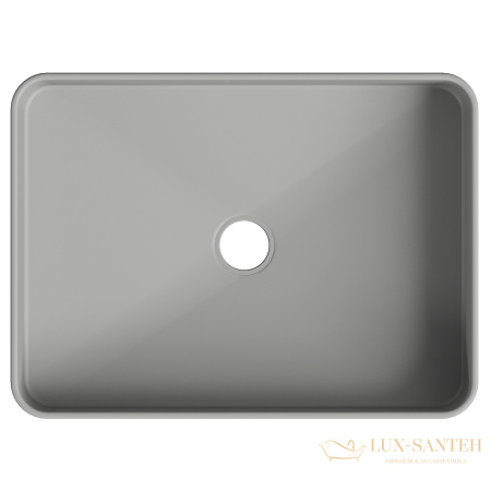 раковина накладная aqueduto espiral, esp0430, прямоугольная 370*500, серый матовый