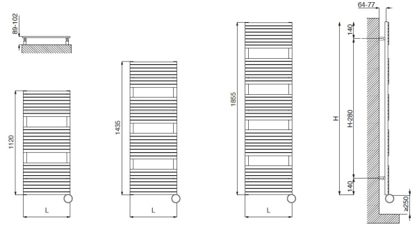 полотенцесушитель электрический cordivari stefania electric 3581610401114 1885/600, хром