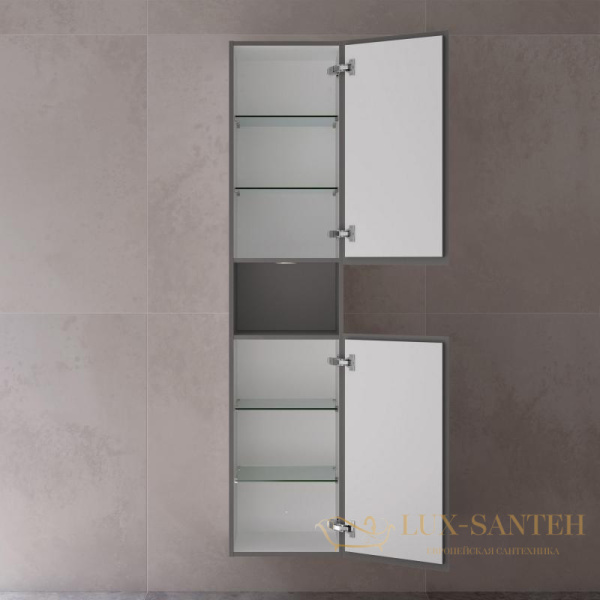 высокий шкаф-пенал keuco stageline, 32831290102, 400x1800x360 мм, к/ф: инокс