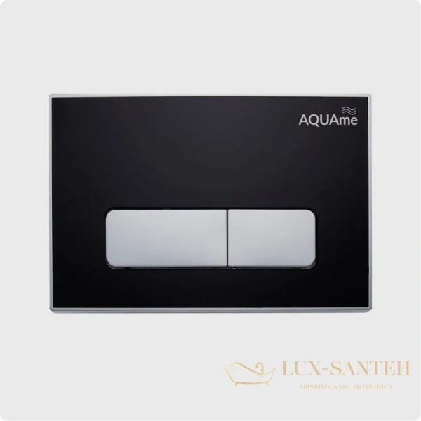 панель смыва aquame, aqm4104b, черный/хром