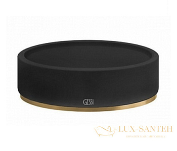 мыльница gessi 316 accessories 54726.727 настольная, brushed brass pvd/черный