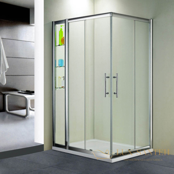 душевой уголок rgw hotel 03064392-11 ho-43 90x120, профиль хром, стекло прозрачное