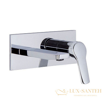 смеситель для раковины встраиваемый, fima carlo frattini serie 4, f3760wx5cr, излив 153 мм, внешняя часть, с донным клапаном, хром