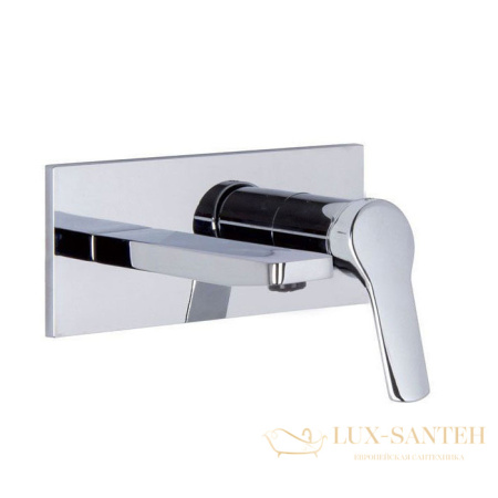 смеситель для раковины встраиваемый, fima carlo frattini serie 4, f3760wx5cr, излив 153 мм, внешняя часть, с донным клапаном, хром