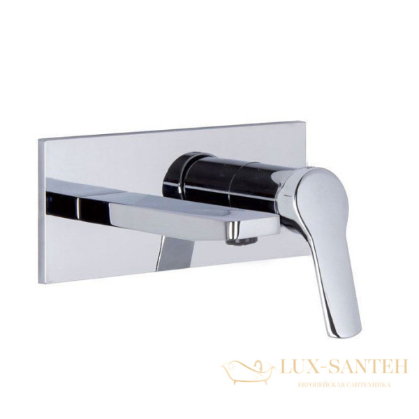 смеситель для раковины встраиваемый, fima carlo frattini serie 4, f3760wx5cr, излив 153 мм, внешняя часть, с донным клапаном, хром