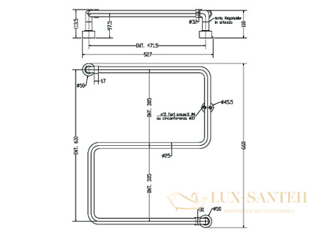 полотенцесушитель водяной margaroli vento 408 s без кранов, 408s610mw, белый матовый
