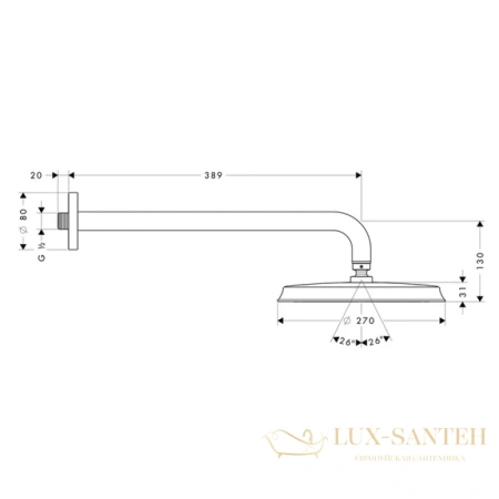 тропический душ hansgrohe raindance classic air 27424000