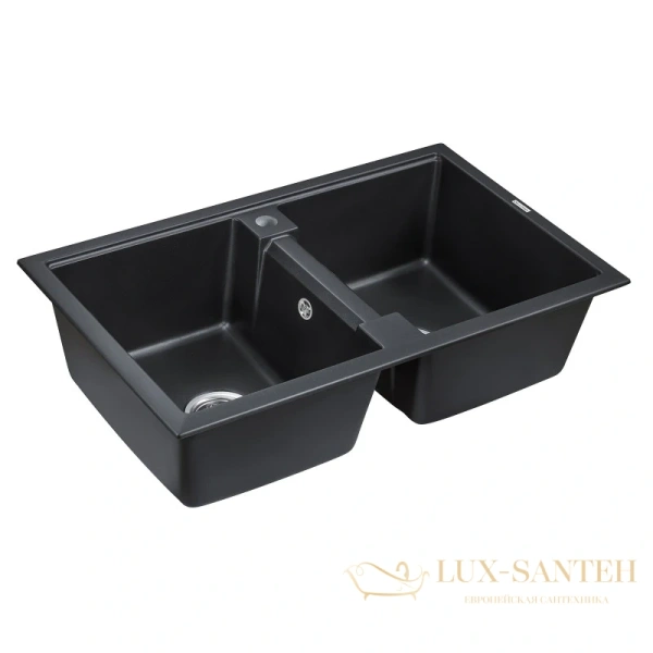 кухонная мойка paulmark zwilling pm238150-blm, черный металлик