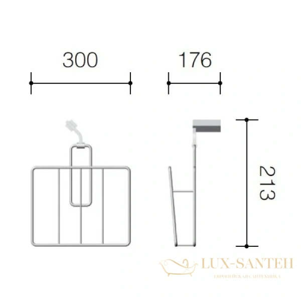 газетница schein watteau 1216-h, хром