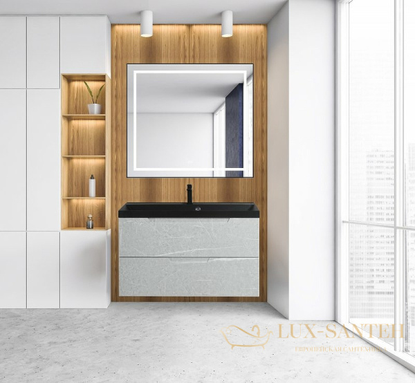 раковина belbagno bb1000/450-lv-art-ast-nero 100 см, черный матовый