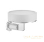 мыльница gessi inciso 58501.031 с настенным держателем, хром/белый