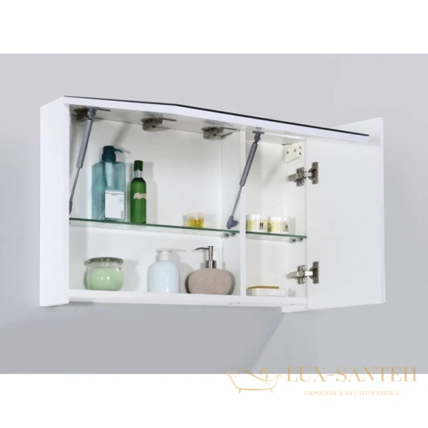 зеркальный шкаф belbagno bb800pac/bl c одной подъёмной дверью с газовыми амортизаторами, одной распашной дверью с доводчиками 80x50 см