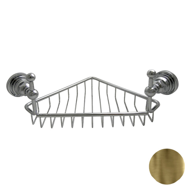 nicolazzi accessori, 1495bz, classica, полочка-решетка угловая, подвесной, цвет bronze plated