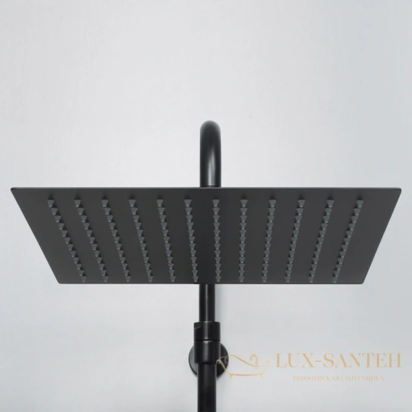 душевая система wasserkraft thermo a29901 300 мм, черный матовый