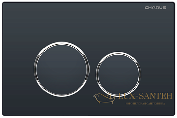 панель смыва charus tm, spazio, fp.330.dw.01, черный матовый