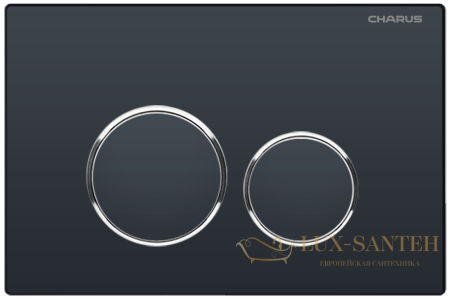 панель смыва charus tm, spazio, fp.330.dw.01, черный матовый