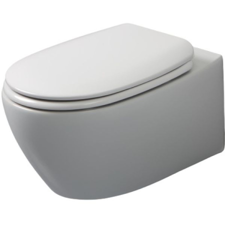 подвесной безободковый унитаз white ceramic basic w020305 с крепежом 50x36x26 см, черный матовый