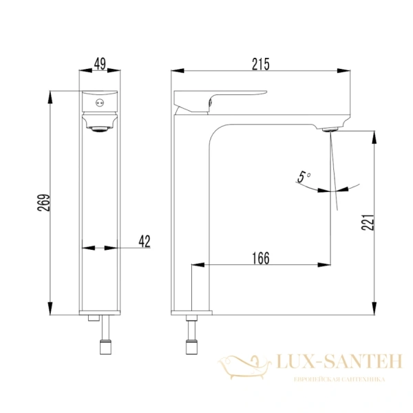 смеситель для раковины aquame monza aqm6314bg, золото брашированное