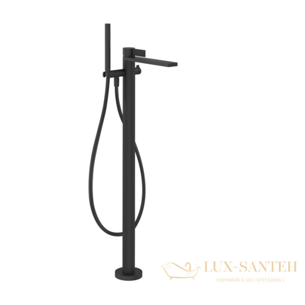 смеситель для ванны напольный gessi inverso diamantato 73628.299, matte black