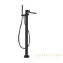 смеситель для ванны напольный gessi inverso diamantato 73628.299, matte black