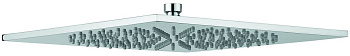душевая квадратная головка из латуни emmevi c06658mm300/ns 300х300 мм подключение 1/2", зачищенный никель
