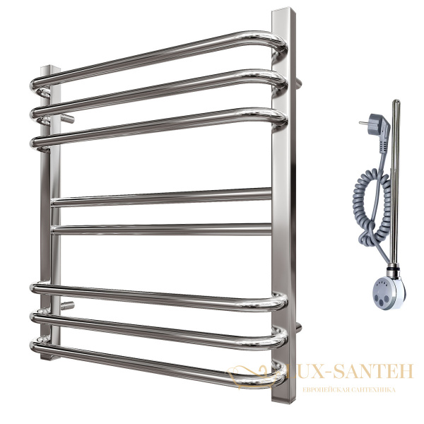 полотенцесушитель 500x600 электрический point омега pn90156se п8 левый/правый, хром