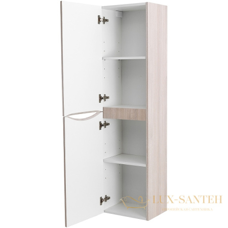 шкаф пенал belbagno fly-marino fly-marino-1500-2a-sc-rg-p-l 40 см l подвесной, rovere grigio