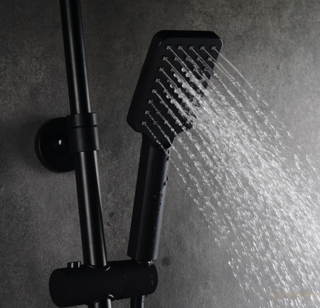 душевая колонна aqg alpha 21nitc25ala05 регулируемая по высоте 95-150 см, черный матовый