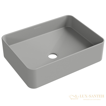 раковина накладная aqueduto espiral, esp0430, прямоугольная 370*500, серый матовый