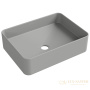 раковина накладная aqueduto espiral, esp0430, прямоугольная 370*500, серый матовый