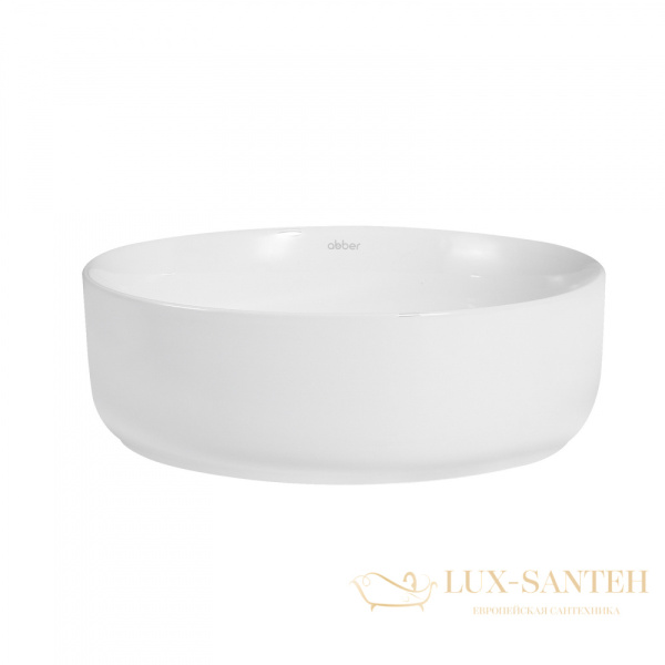 раковина накладная abber bequem ac2108, 36х36 см, белый глянцевый