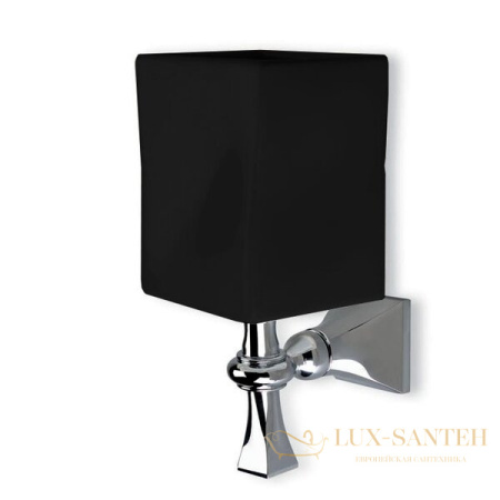 стакан керамический stil haus prisma pr10(08-ne) настенный, хром-черная керамика