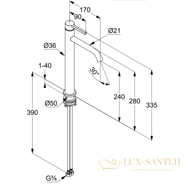 высокий смеситель для раковины, kludi nova fonte pura 202985315 белый матовый