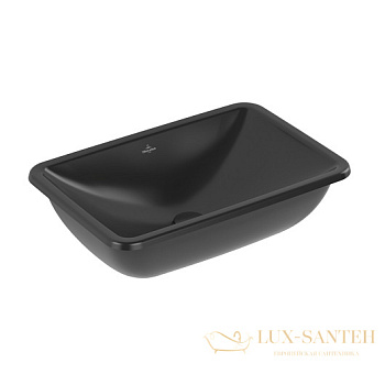 раковина villeroy&boch loop&friends 4a5700r7, 60,5x41 см, встраиваемая снизу столешницы, черный матовый