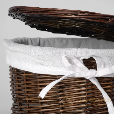 плетеная корзина wasserkraft donau wb-530-m для белья, темно-коричневый