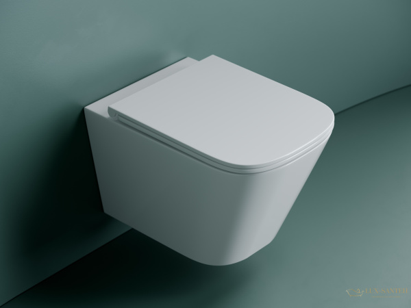 унитаз подвесной ceramica nova union, cn4009t, смыв торнадо, безободковый, с сиденьем микролифт, белый