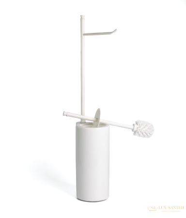 стойка h62 см: бумагодержатель/белый керамический ёрш stil haus hashi, 972(24), белый матовый