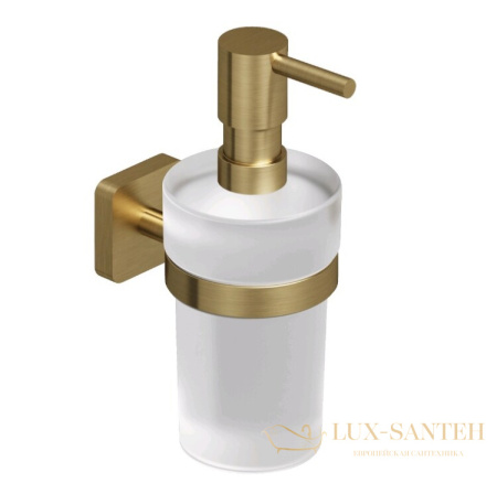 дозатор для жидкого мыла подвесной kludi vela s, 25976n0,  150 мл, золото брашированное