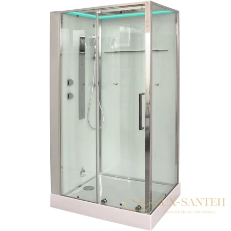 душевая кабина timo helma h-520 r 120x90x220 см, стекло прозрачное