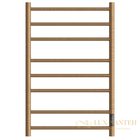 полотенцесушитель 500x800 электрический point аврора pn10858br п8 диммер справа, бронза