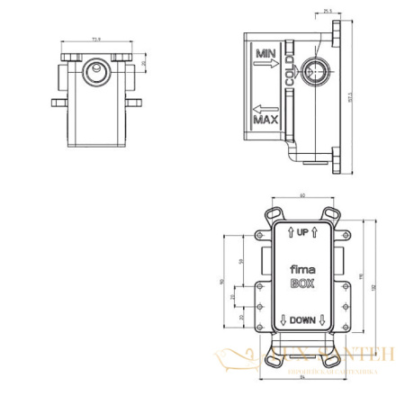 встраиваемая часть fima carlo frattini, f3000, смесителя для душа 