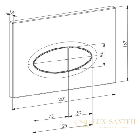 клавиша смыва d&k rhein.marx db1399016 для инсталляции, белый