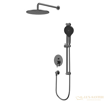 душевая система для душа скрытого монтажа whitecross y, yset05topgm, оружейная сталь