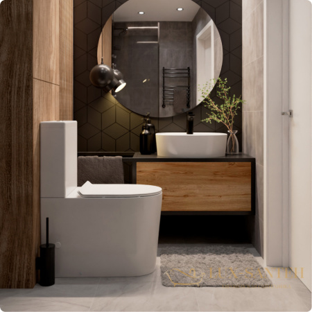 унитаз напольный безободковый aquame aqm1001, в комплекте c сиденьем softclose, горизонтальный выпуск, белый глянцевый